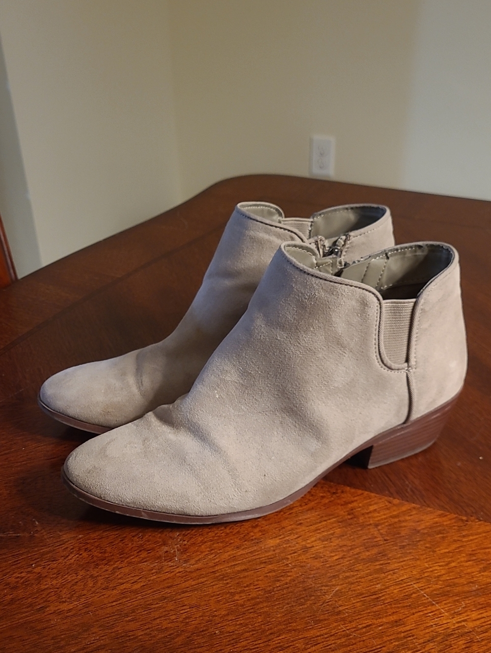 Circus by Sam Edelman Suede Ankle Booties in Light Taupe